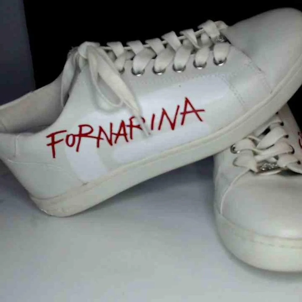 Vintage Fornarina White Leather Sneaker Y2K Style Chunky Italian Streetwear